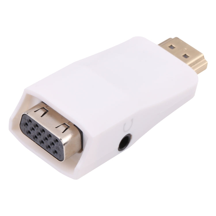 Adattatore convertitore audio + HDMI a VGA Full HD 1080P per laptop / STB / DVD / HDTV (con adattatore HDMI femmina-maschio), HDMI to VGA + Audio