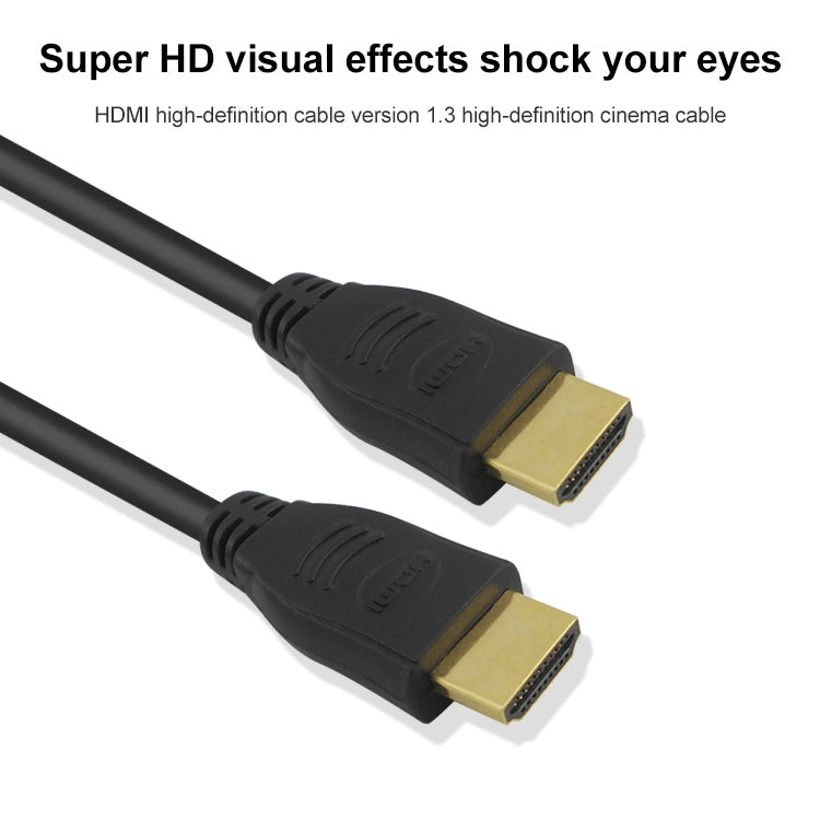 Cavo HDMI 19 pin maschio a HDMI 19 pin maschio da 50 cm, versione 1.3, supporto TV HD / Xbox 360 / PS3 ecc. (Nero + placcato oro), Gold Plated HDMI, Length: 50cm