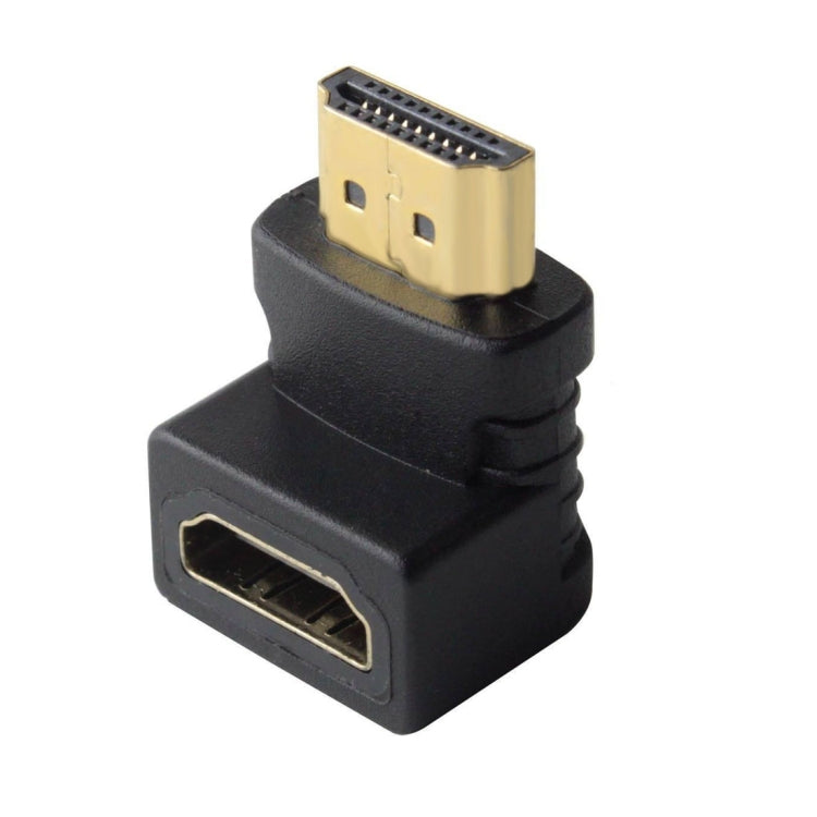 Adattatore da HDMI 19 pin maschio a HDMI 19 pin femmina con angolo di 90 gradi (placcato in oro), HDMI Male to Female