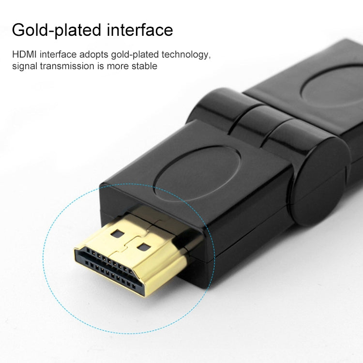 Adattatore HDMI 19 pin maschio a HDMI 19 pin femmina GIREVOLE (180 gradi) (placcato in oro), HDMI Male to Female (Gold Plated)