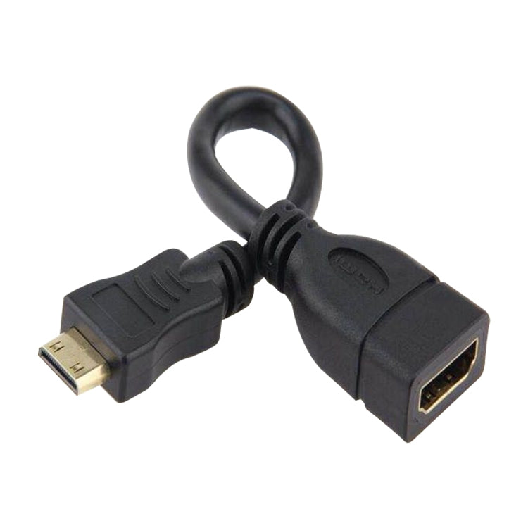 Cavo mini HDMI maschio a HDMI 19 pin femmina placcato oro da 16 cm, Mini HDMI Male, Length: 16cm
