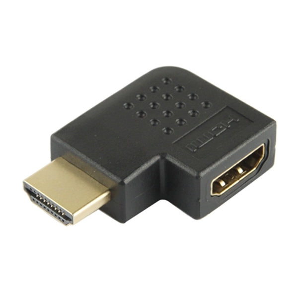 Adattatore HDMI 19 pin maschio a HDMI 19 pin femmina placcato in oro con angolo di 90 gradi, HDMI Female to Male