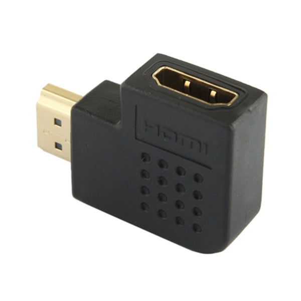 Adattatore HDMI 19 pin maschio a HDMI 19 pin femmina placcato in oro con angolo di 90 gradi, HDMI Female to Male