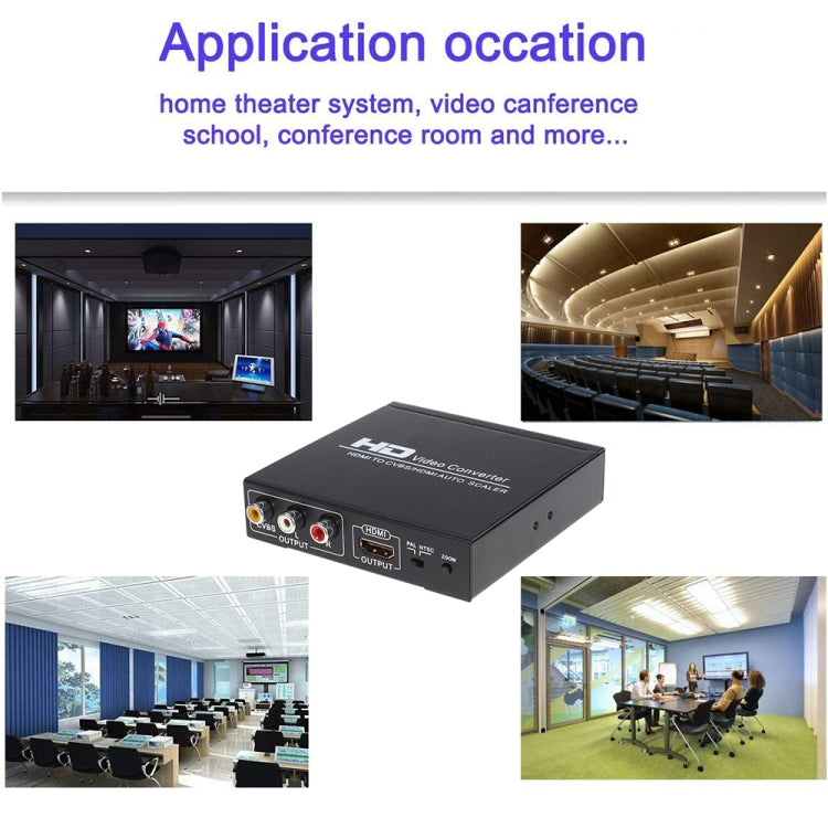 Convertitore video NK-10II da HDMI a HDMI/CVBS/AV Scaler Box, HDMI to HDMI/CVBS /AV