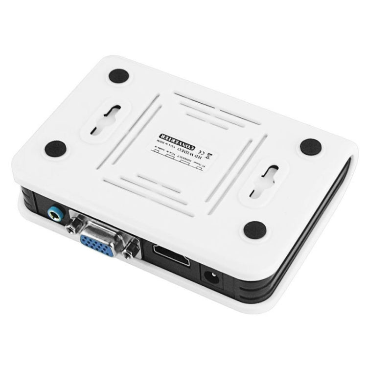 Adattatore da HDMI a VGA 1080P Cavo convertitore audio video digitale-analogico per Xbox 360 PS3 PS4 PC Laptop TV Box Proiettore, HDMI to VGA (White)