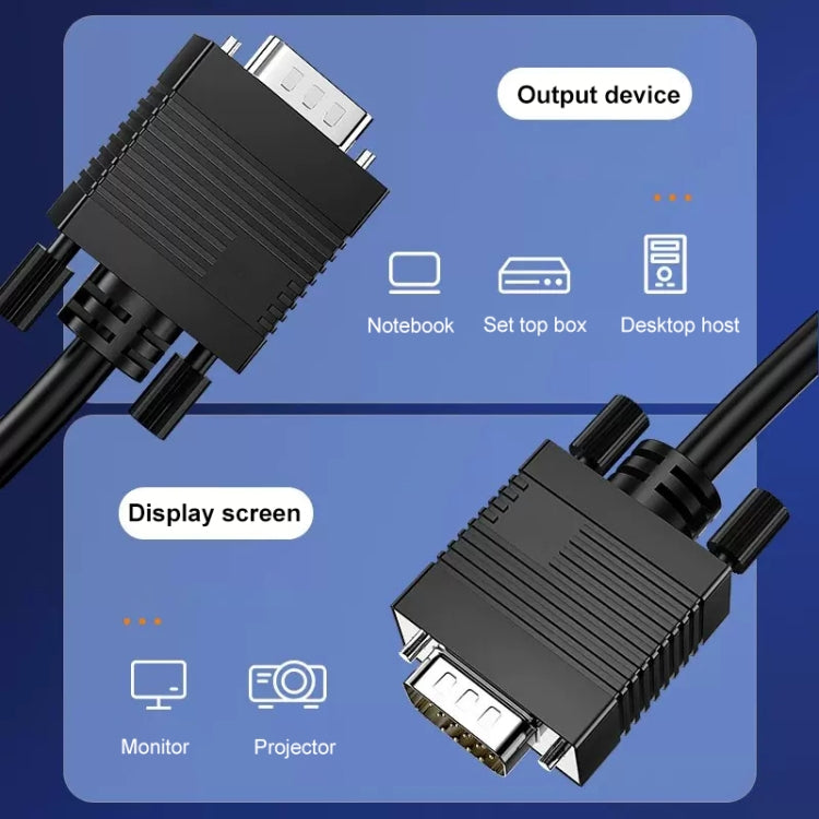 Cavo VGA 15 pin maschio a VGA 15 pin maschio di qualità normale da 1,5 m per monitor CRT, 1.5m VGA