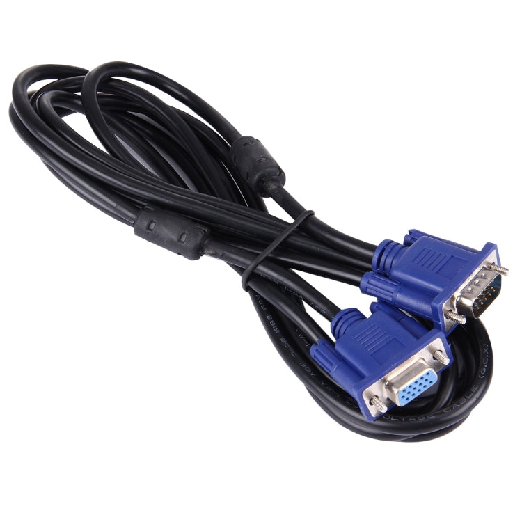 Cavo VGA 15 pin maschio a VGA 15 pin femmina di buona qualità per monitor LCD, proiettore, ecc. (Lunghezza: 1,8 m), Length: 1.8m