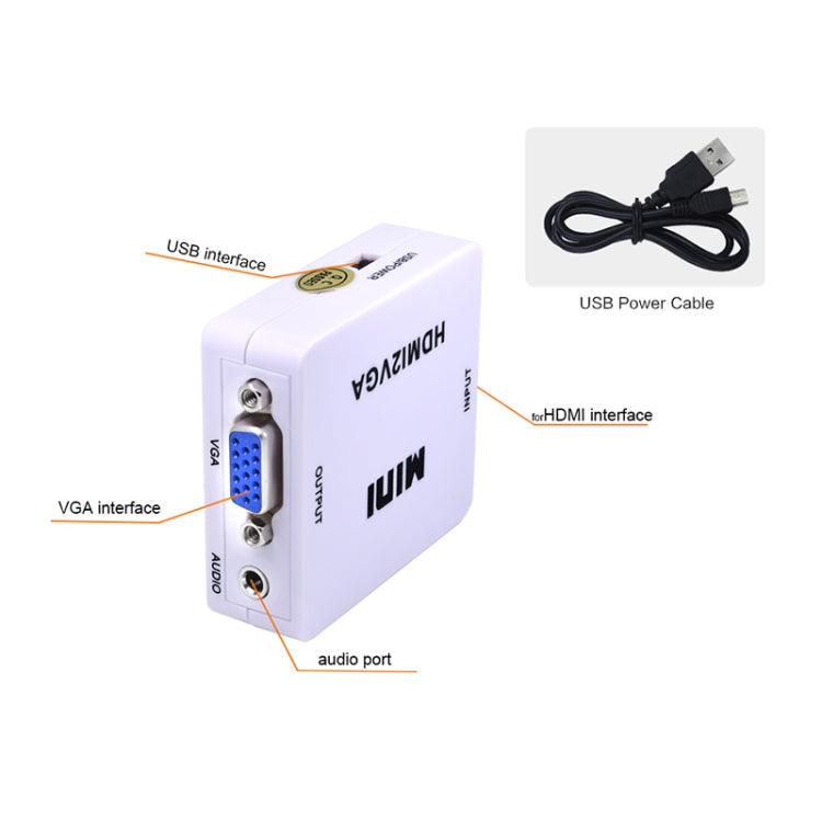 Convertitore audio da mini HDMI a VGA, Mini HDMI to VGA