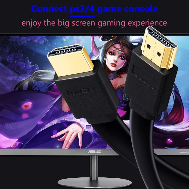 Cavo piatto HDMI a HDMI 19 pin placcato oro da 1,5 m, versione 1.4, supporto Ethernet, 3D, 1080P, TV HD/video/audio ecc., Length: 1.5m (Magenta)