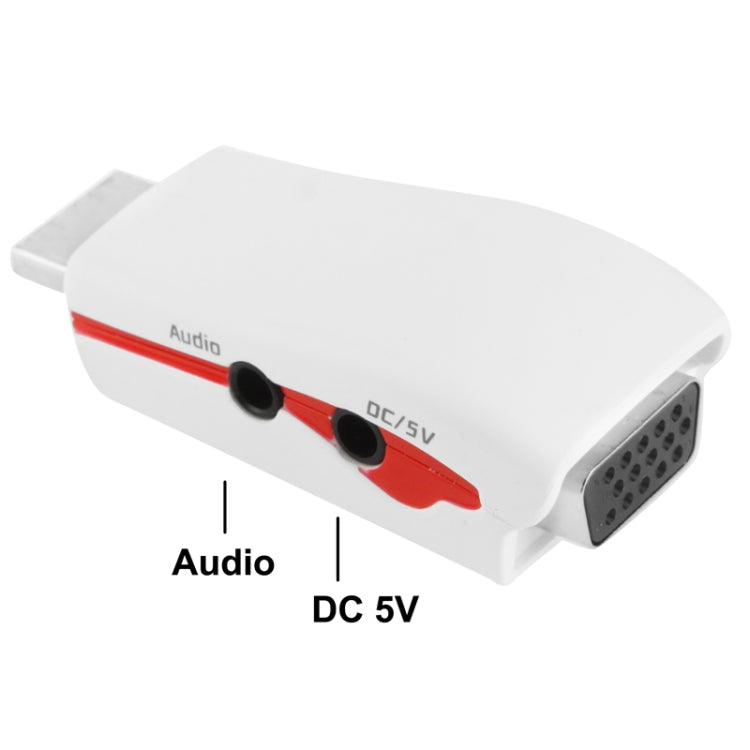 Adattatore da HDMI a VGA Full HD 1080P per alimentazione e audio, S-PC-0470, S-PC-0470B