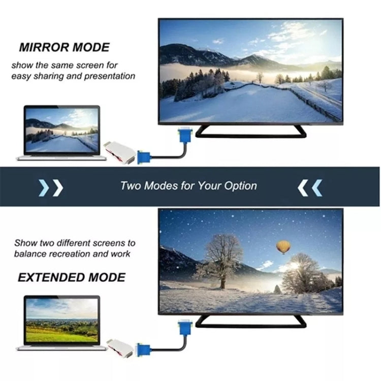 Adattatore da HDMI a VGA Full HD 1080P per alimentazione e audio, S-PC-0470, S-PC-0470B