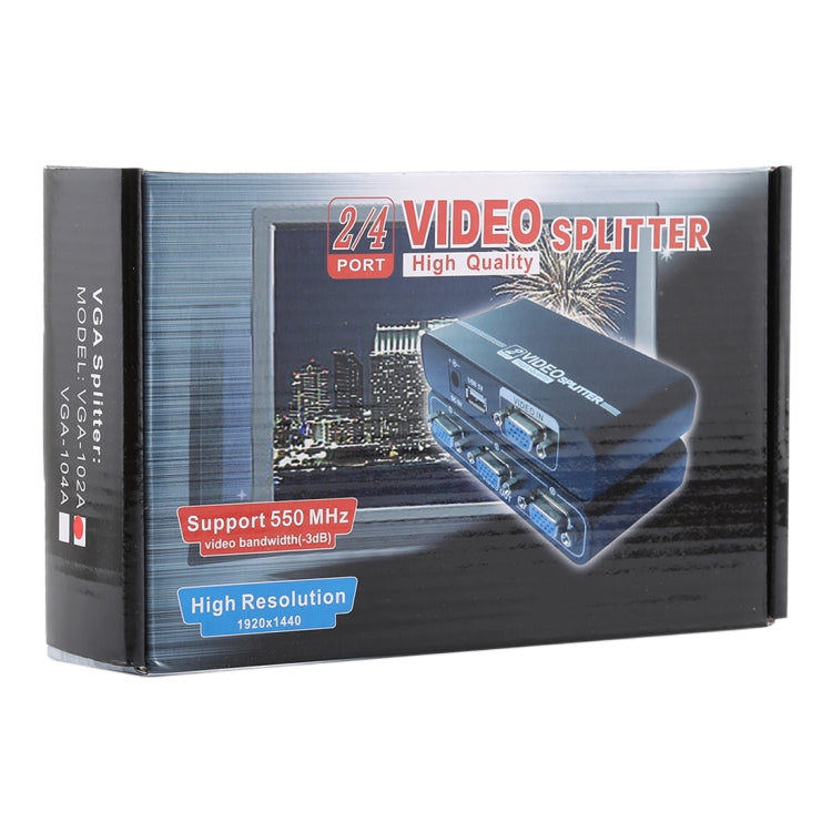 VGA-102A Sdoppiatore VGA da 1 a 2 porte 1920 x 1440, 2 Ports