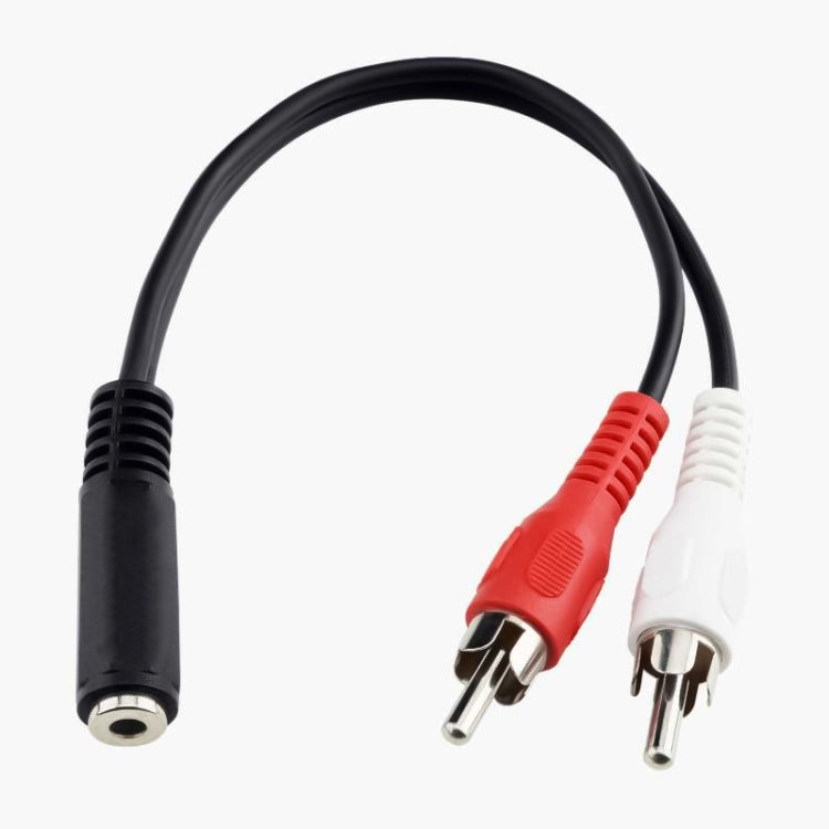 Cavo jack stereo femmina da 3,5 mm a 2 connettori RCA maschio, lunghezza: 38 cm, 3.5mm to 2 RCA Male