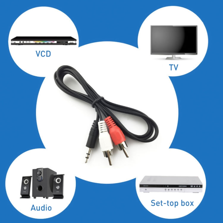 Cavo audio jack da 3,5 mm stereo a RCA maschio, lunghezza: circa 2,7 m, Length: 2.7m