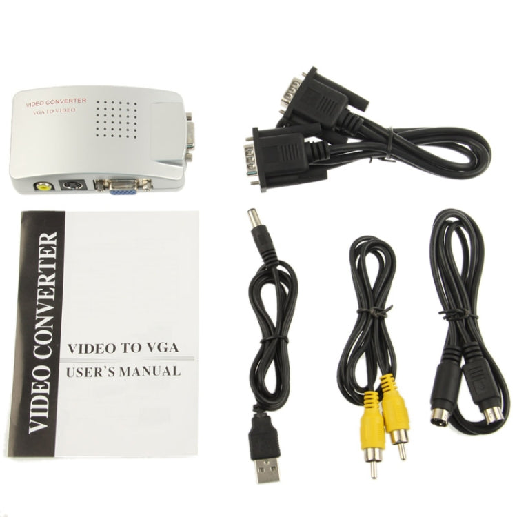 Conversione video VGA ad alta risoluzione Convertitore da VGA a video S-Video / da PC a TV (da VGA ad AV)., NTSC/NTSC-EIAJ/PAL