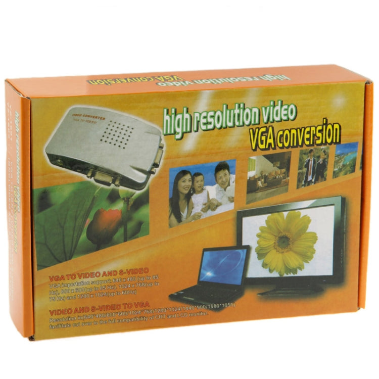 Conversione video VGA ad alta risoluzione Convertitore da VGA a video S-Video / da PC a TV (da VGA ad AV)., NTSC/NTSC-EIAJ/PAL