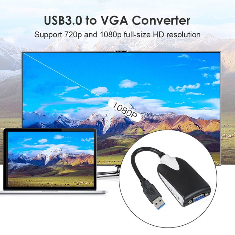Adattatore display da USB 3.0 a VGA, risoluzione: 1920 x 1080, USB 3.0 (Resolution: 1920 x 1080)