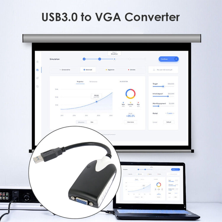 Adattatore display da USB 3.0 a VGA, risoluzione: 1920 x 1080, USB 3.0 (Resolution: 1920 x 1080)