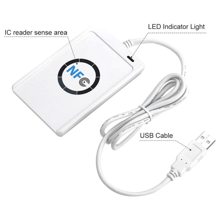 Lettore di smart card senza contatto USB NFC RFID ACR122, velocità di lettura e scrittura fino a 212 Kbps/242 Kbps
