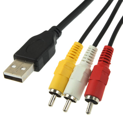 Cavo da USB a 3 RCA maschio, lunghezza: 1,5 m, USB to 3 RCA, Length: 1.5m