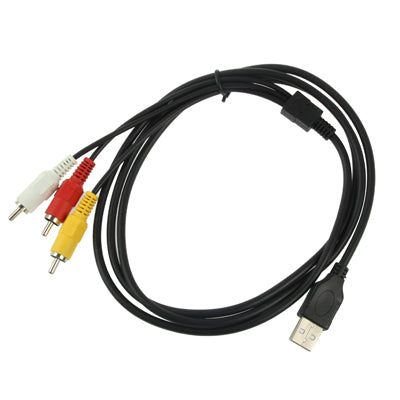 Cavo da USB a 3 RCA maschio, lunghezza: 1,5 m, USB to 3 RCA, Length: 1.5m