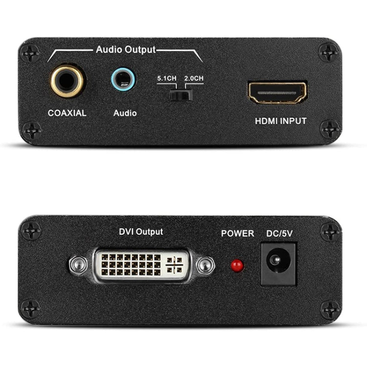 HDV-339 Adattatore convertitore audio stereo analogico/coassiale digitale Full HD da HDMI a DVI +