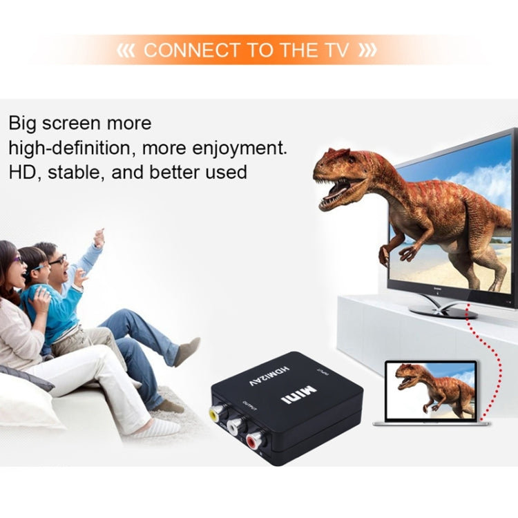 VK-126 Adattatore convertitore video Mini HD HDMI a AV/CVBS, HDMI to AV/CVBS