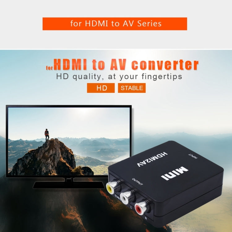 VK-126 Adattatore convertitore video Mini HD HDMI a AV/CVBS, HDMI to AV/CVBS