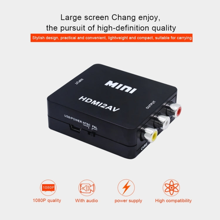 VK-126 Adattatore convertitore video Mini HD HDMI a AV/CVBS, HDMI to AV/CVBS