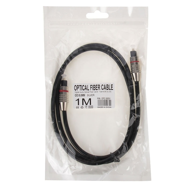 Cavo audio digitale in fibra ottica Toslink da M a M, diametro esterno: 5,0 mm, lunghezza: 1 m, 1m