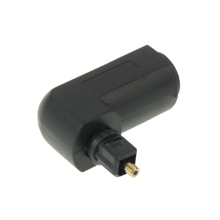 Adattatore audio digitale TOSLINK ottico ad angolo retto da quadrato a quadrato placcato in oro di alta qualità, Round Audio Optical Fiber