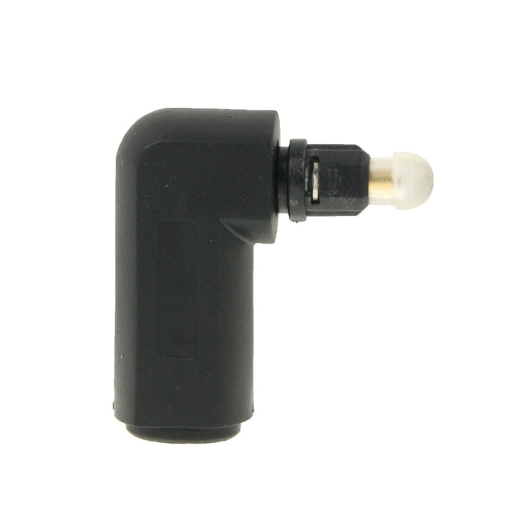 Adattatore audio digitale TOSLINK ottico ad angolo retto da quadrato a quadrato placcato in oro di alta qualità, Round Audio Optical Fiber