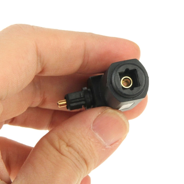 Adattatore audio digitale TOSLINK ottico ad angolo retto da quadrato a quadrato placcato in oro di alta qualità, Round Audio Optical Fiber