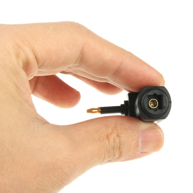 Adattatore per fibra ottica da 90 gradi in fibra ottica audio da quadrato a rotondo placcato oro di alta qualità, 90 Degree Round Audio Optical Fiber