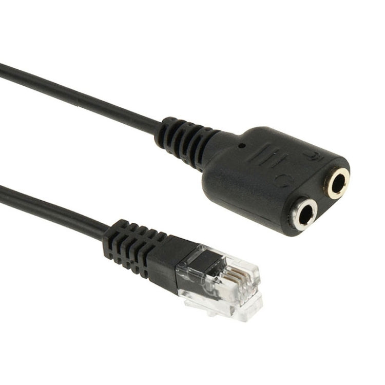 Cavo audio RJ9 maschio a 2 x 3,5 mm femmina, lunghezza: 20 cm, RJ9 Male to 2 x 3.5mm Female