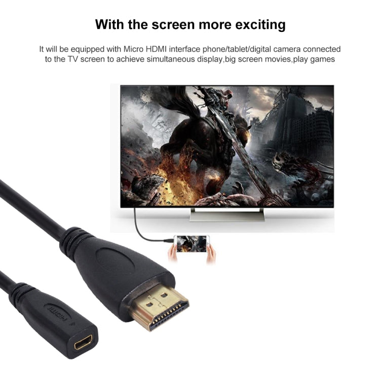 Cavo adattatore HDMI maschio a micro HDMI femmina da 20 cm, HDMI to Micro HDMI