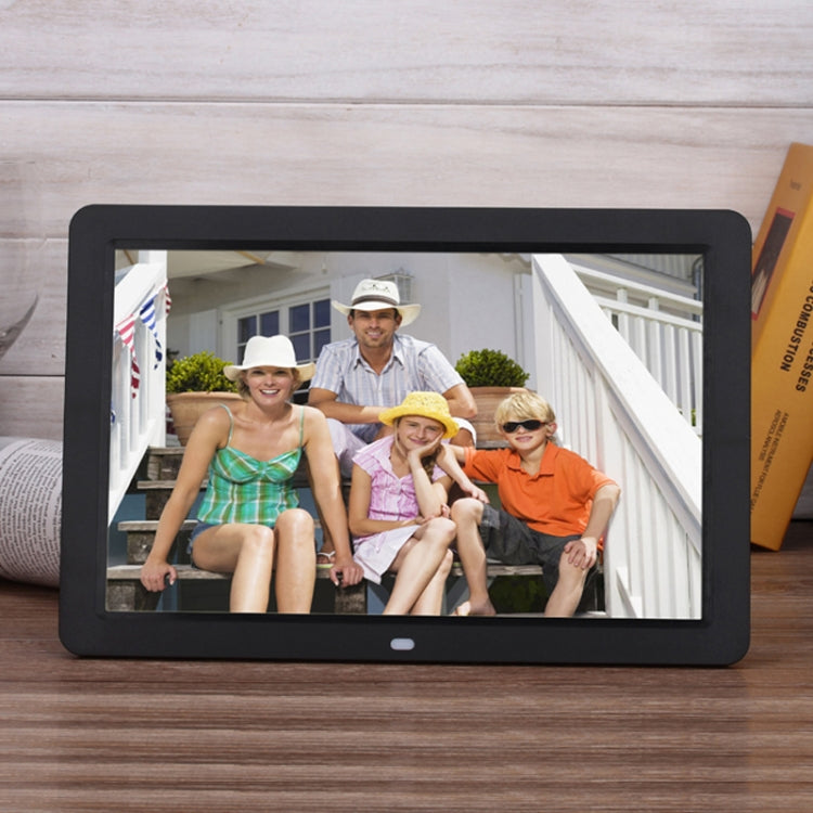 12.0 Inch LED Display Multimedia Digital Photo Frame with Stand/Music & Movie Player/Remote Control Function, Support USB/SD, Built-in Stereo Speaker, 12.0 Inch