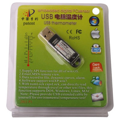 Termometro USB/sensore PC digitale incorporato, intervallo di temperatura: da -67 gradi Fahrenheit a 257 gradi Fahrenheit