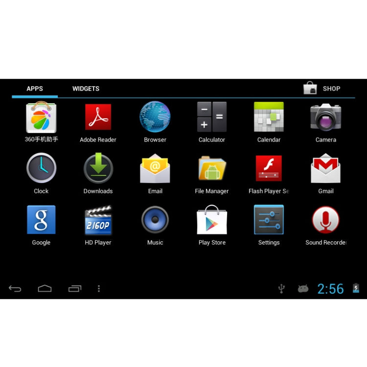 Android 4.0, rotazione menu a 360 gradi, Allwinner A33 Quad Core fino a 1,5 GHz, WiFi, Bluetooth