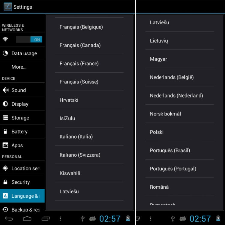 Android 4.0, rotazione menu a 360 gradi, Allwinner A33 Quad Core fino a 1,5 GHz, WiFi, Bluetooth