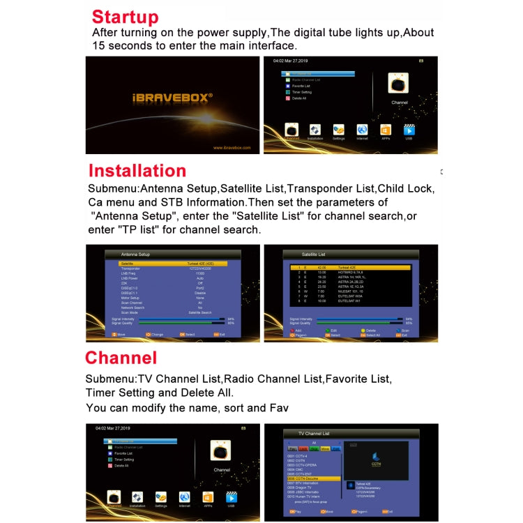 iBRAVEBOX V8 MAGIC Digital Satellite Signal Meter, Support H.265+DVB-S/S2 and IPTV, US Plug