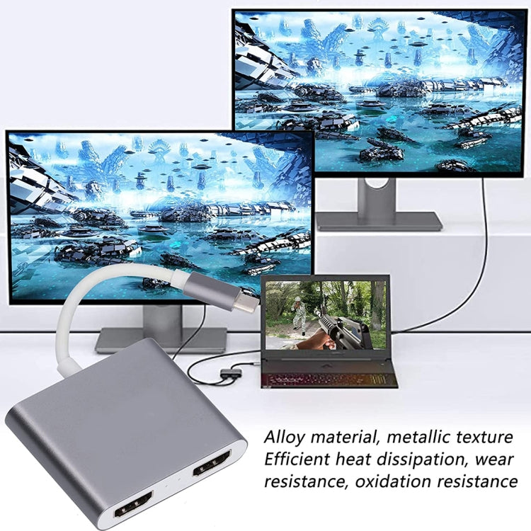 Uscita doppia interfaccia HDMI 4K Ultra HD su adattatore USB-C/Type-C