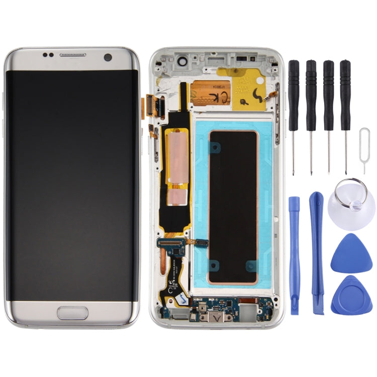 Per Galaxy S7 Edge / G935A Schermo LCD originale e digitalizzatore assemblaggio completo con telaio, scheda porta di ricarica, pulsante volume e pulsante di accensione, For Samsung Galaxy S7 Edge / G935A, For Galaxy S7 Edge / G935A (Frame)