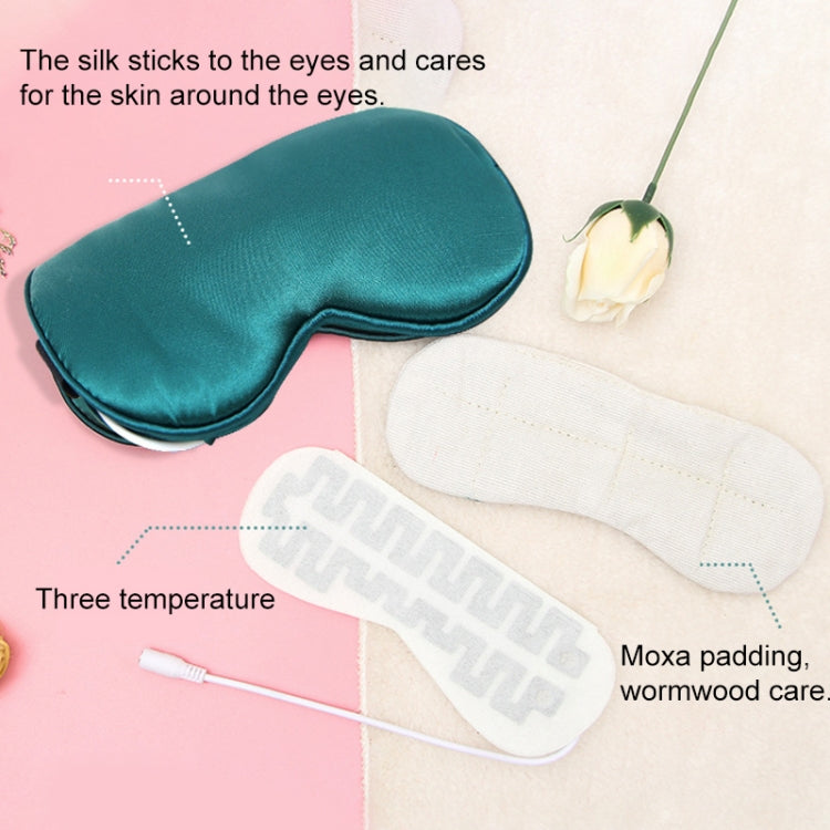 Maschera per gli occhi per dormire con moxa di seta riscaldante con ricarica USB