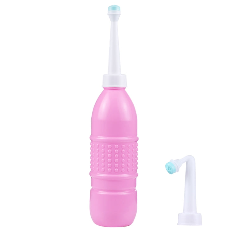 Bidet da viaggio portatile portatile da 500 ml per donne, spruzzatore per lavaggio anale maschile vaginale, (Pink)