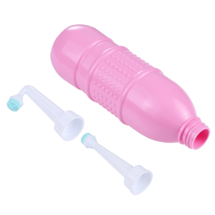 Bidet da viaggio portatile portatile da 500 ml per donne, spruzzatore per lavaggio anale maschile vaginale, (Pink)