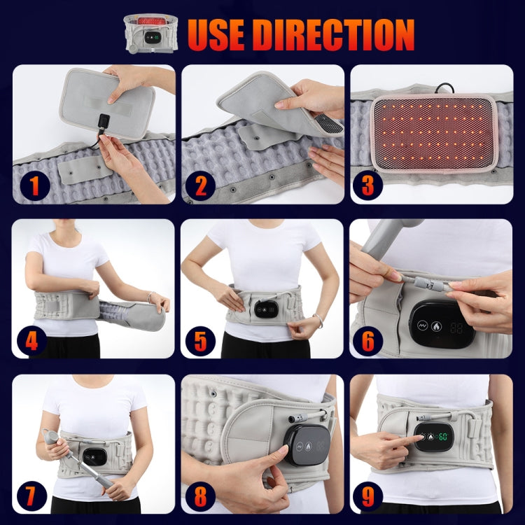 Cintura gonfiabile per massaggio ricaricabile Hailicare Cintura riscaldante elettrica calda senza borsa in tessuto, Protection Belt