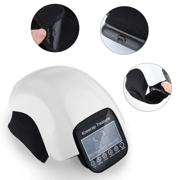 Dispositivo per fisioterapia massaggiatore per ginocchio con impacco caldo a infrarossi intelligente, Style 2