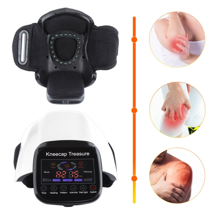 Dispositivo per fisioterapia massaggiatore per ginocchio con impacco caldo a infrarossi intelligente, Style 2