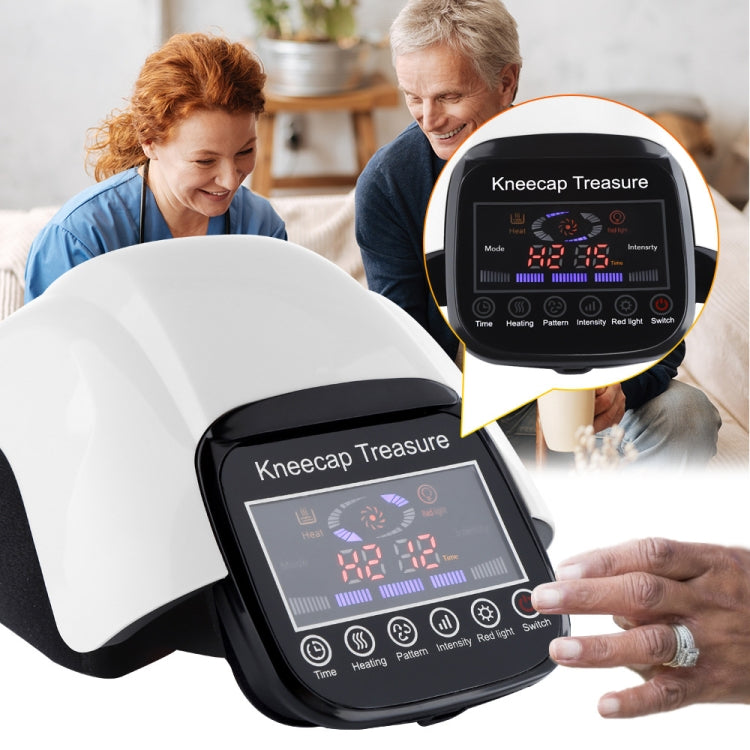 Dispositivo per fisioterapia massaggiatore per ginocchio con impacco caldo a infrarossi intelligente, Style 2